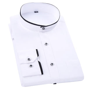 Men's Cotton Single Breasted Full Sleeves Wedding Slim Shirts