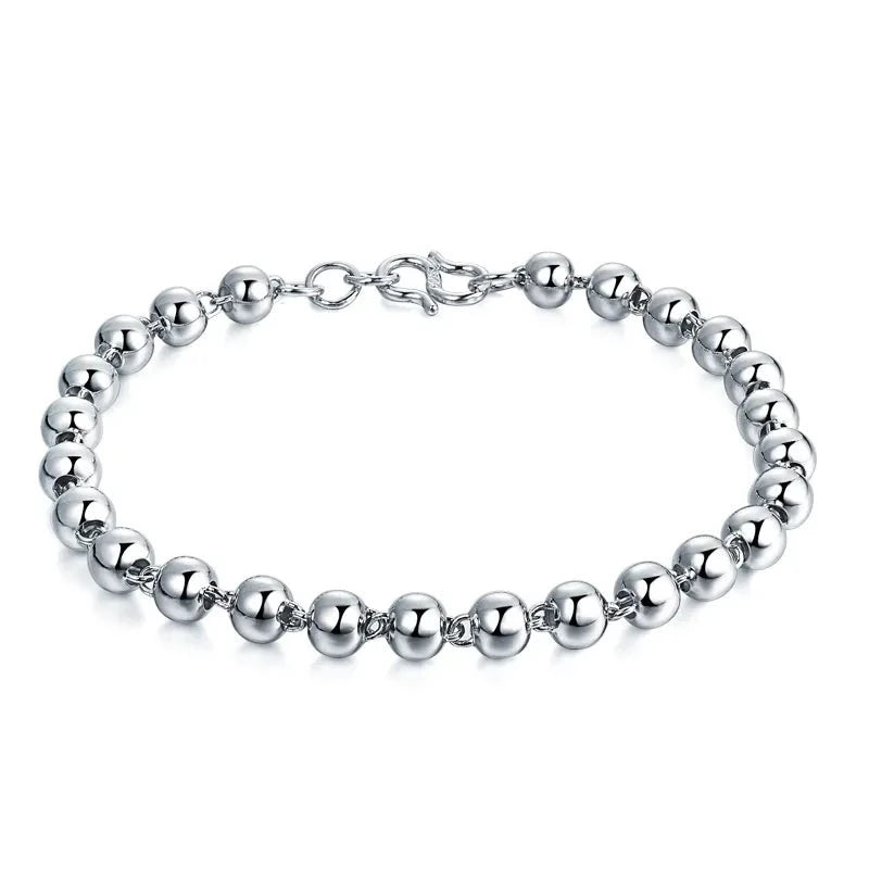 Women's 100% 925 Sterling Silver Geometric Pattern Bracelet