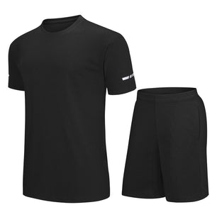 Men's O-Neck Short Sleeves Shirt With Shorts Fitness Tracksuit