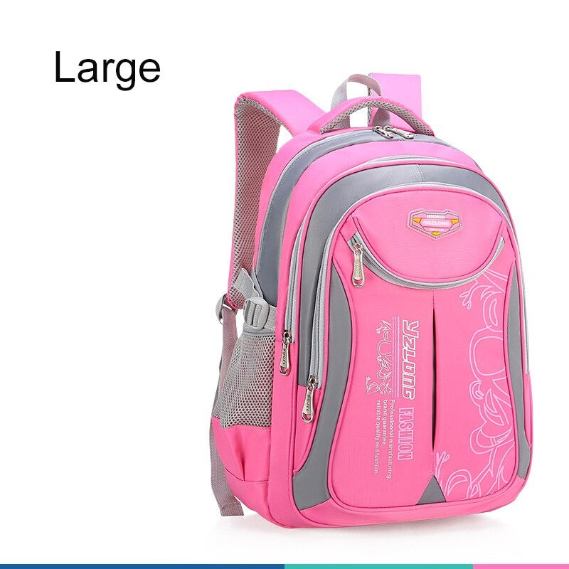 Kid's Polyester Printed Pattern Zipper Closure Elegant Backpack