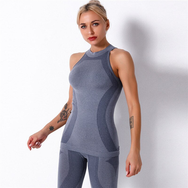 Women's Nylon Elastic High Waist Breathable Yoga Gym Wear Outfits