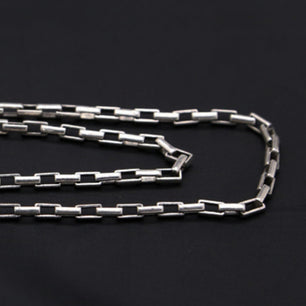 Men's 100% 925 Sterling Silver O-Chain Geometric Trendy Necklace