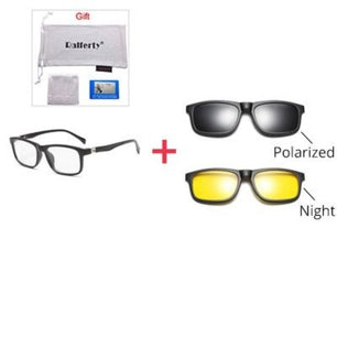 Kid's Acetate Frame TAC Lens Magnetic Clip On Optic Sunglasses