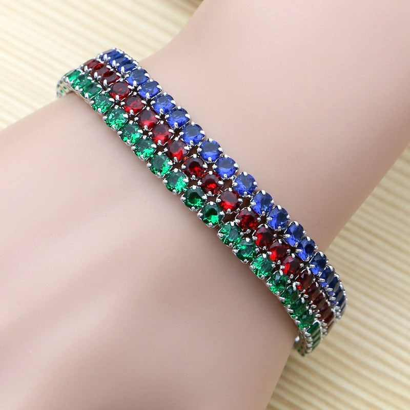 Women's 100% 925 Sterling Silver Zircon Classic Luxury Bracelet