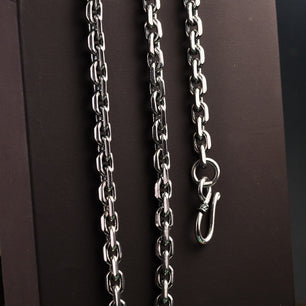 Men's 100% 925 Sterling Silver Classic Round Link Chain Necklace