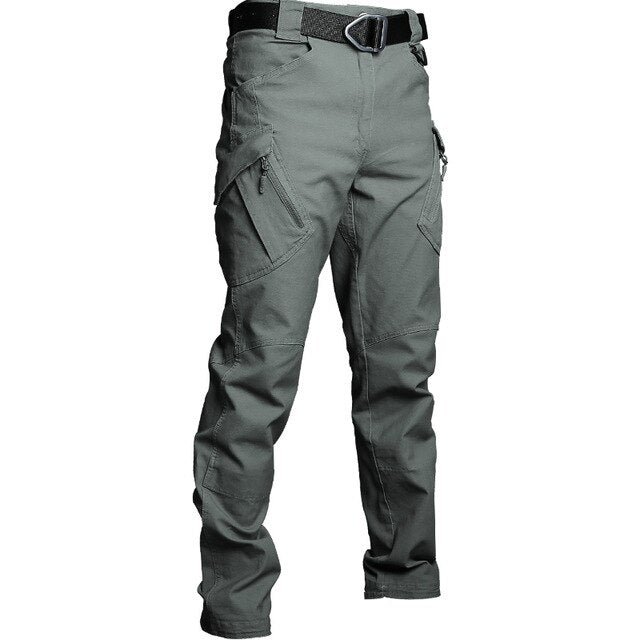 Men's Polyester Mid Waist Full Length Zipper Fly Casual Pants