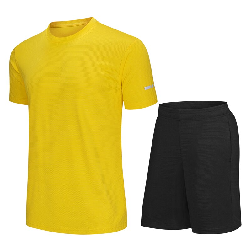 Men's O-Neck Short Sleeves Shirt With Shorts Fitness Tracksuit