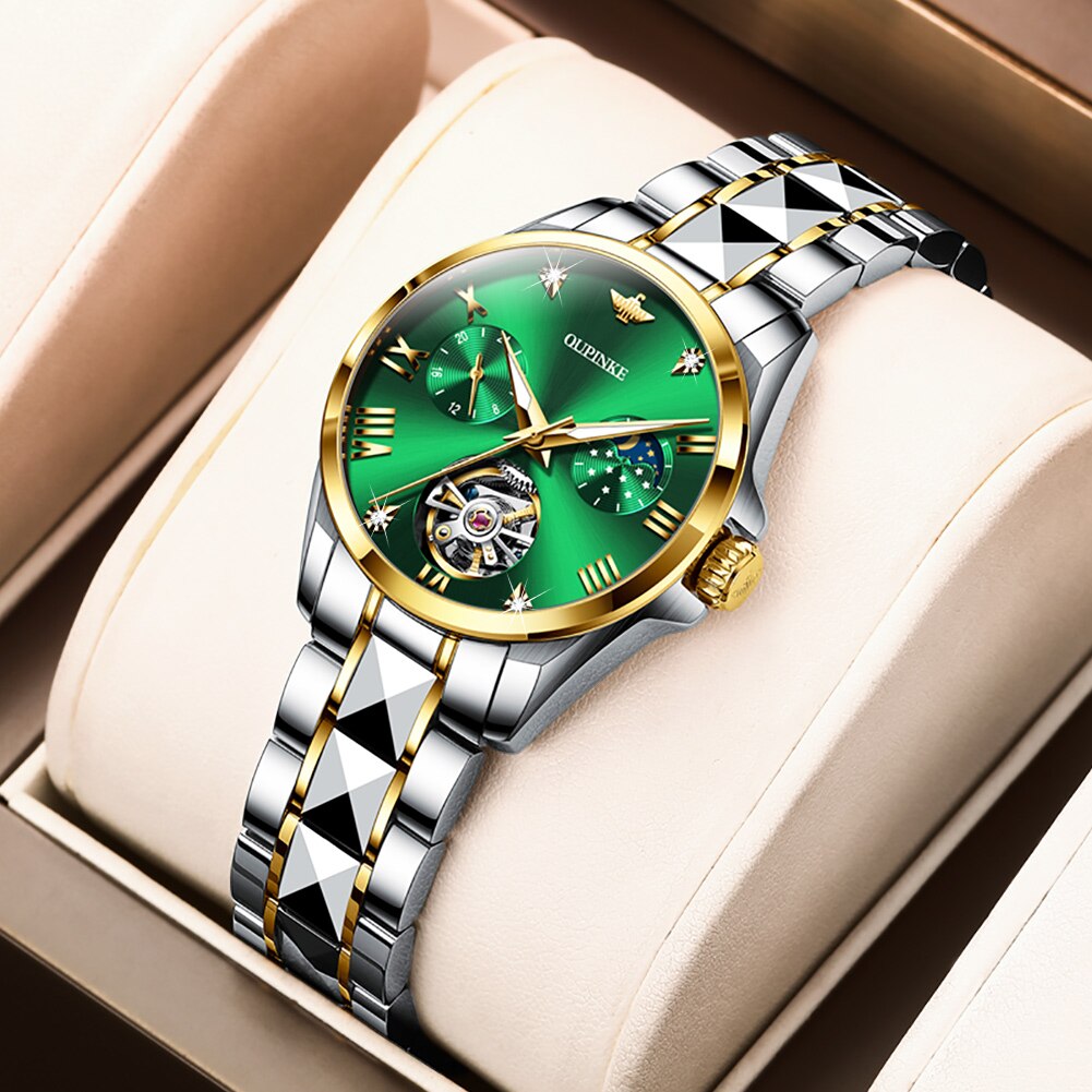 Women's Automatic Stainless Steel Waterproof Luminous Watch