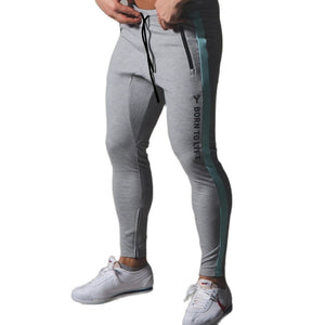 Men's Cotton Drawstring Elastic Waist Gym Wear Casual Trousers