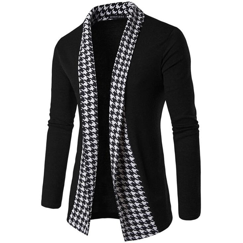 Men's Polyester Turn Down Collar Casual Cuff Knitted Cardigan