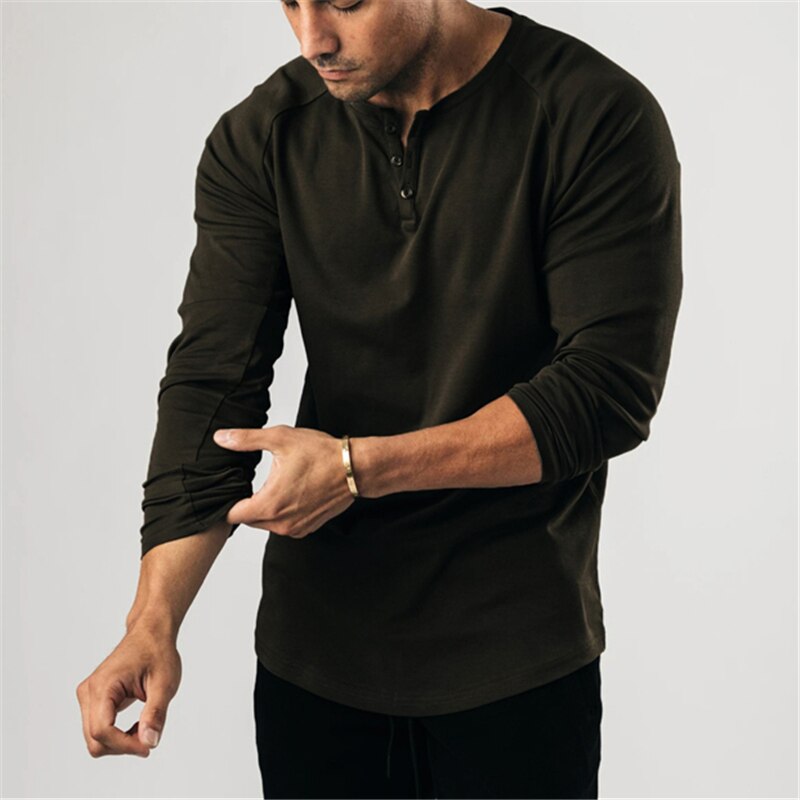 Men's Cotton Full Sleeve Quick Dry Gym Wear Solid Pattern Shirt