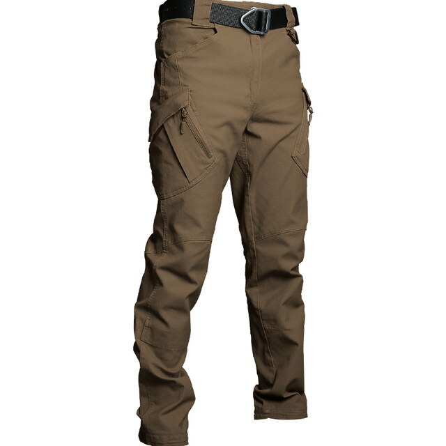 Men's Polyester Mid Waist Full Length Zipper Fly Casual Pants