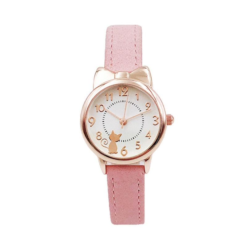 Kid's Alloy Case Buckle Clasp Quartz Multi-Color Wristwatch