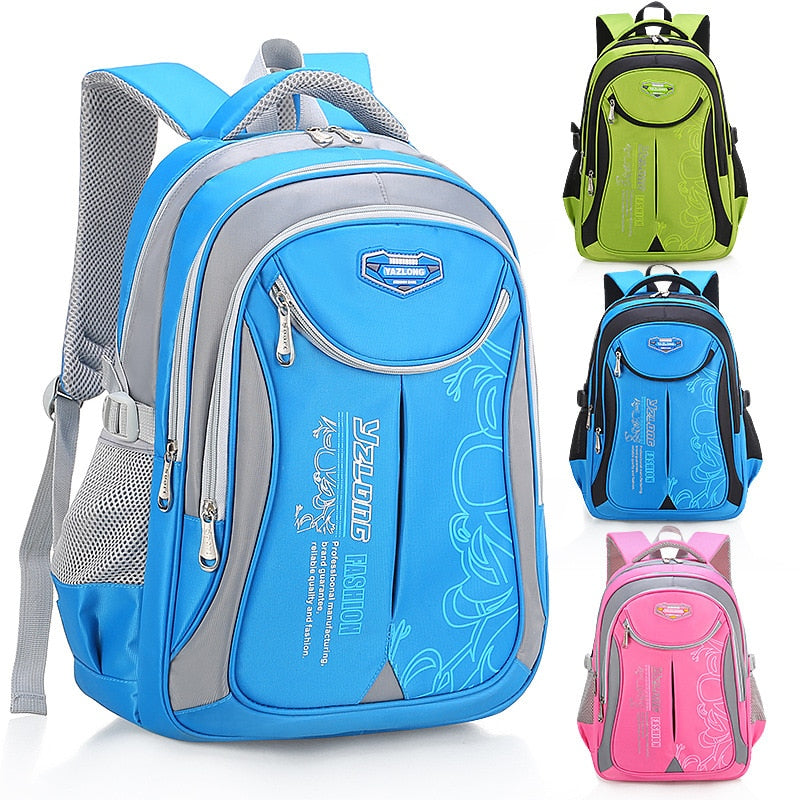 Kid's Polyester Printed Pattern Zipper Closure Elegant Backpack