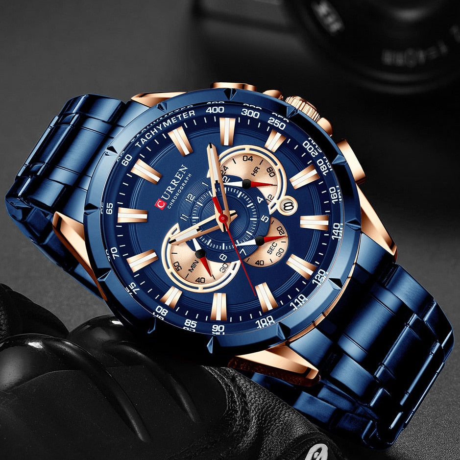 Men's Stainless Steel Mechanical Waterproof Elegant Wrist Watch