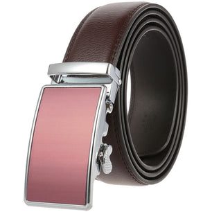 Men's Cowskin Automatic Metal Buckle Luxury Solid Strap Belt