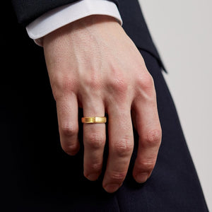 Men's Stainless Steel Metal Trendy Engagement Round Pattern Ring