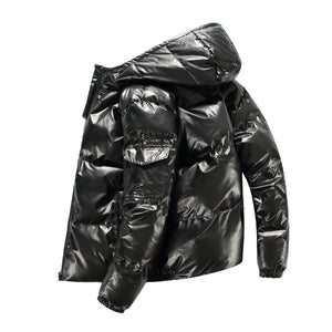 Men's Polyester Full Sleeve Zipper Closure Winter Hooded Jackets