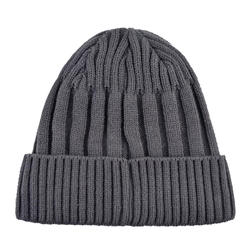 Men's Polyester Skullies Beanies Winter Knitted Pattern Wool Cap