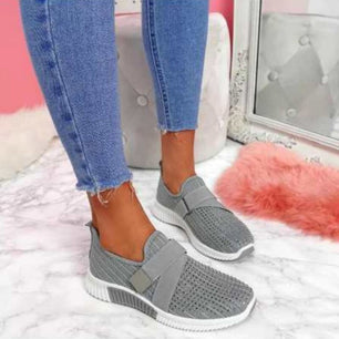 Women's Air Mesh Slip-On Closure Solid Pattern Casual Shoes