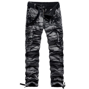 Men's Polyester Mid Waist Zipper Fly Closure Casual Trousers