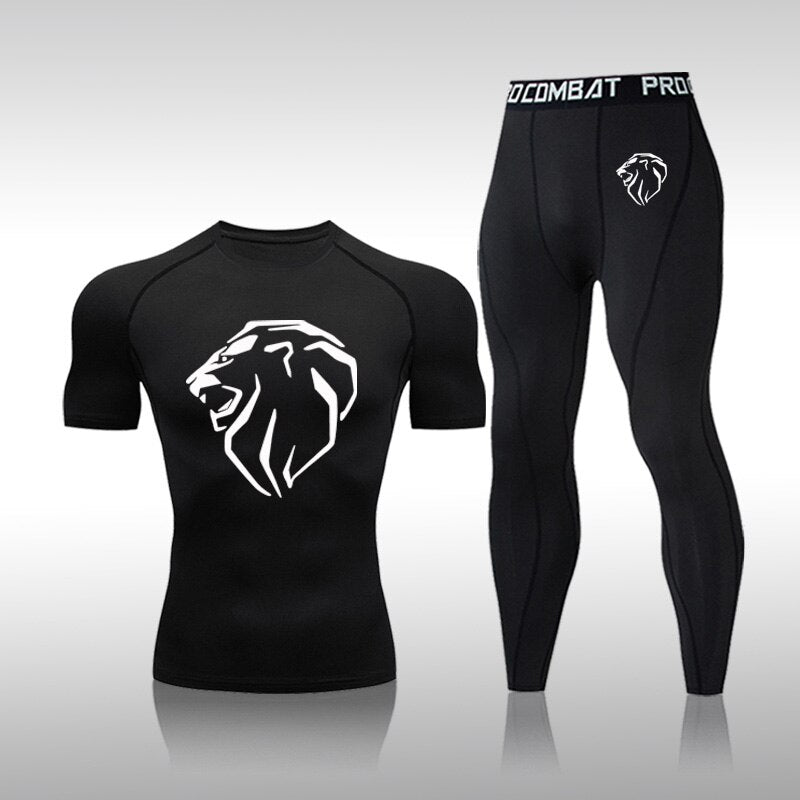 Men's Spandex Gym Fitness Compression Jogging Set