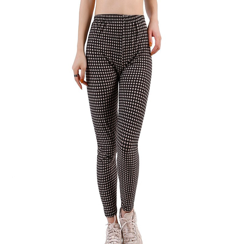 Women's Polyester High Waist Pattern Quick Dry Printed Leggings