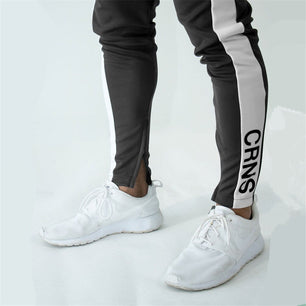 Men's Cotton Drawstring Closure Fitness Running Sport Trousers