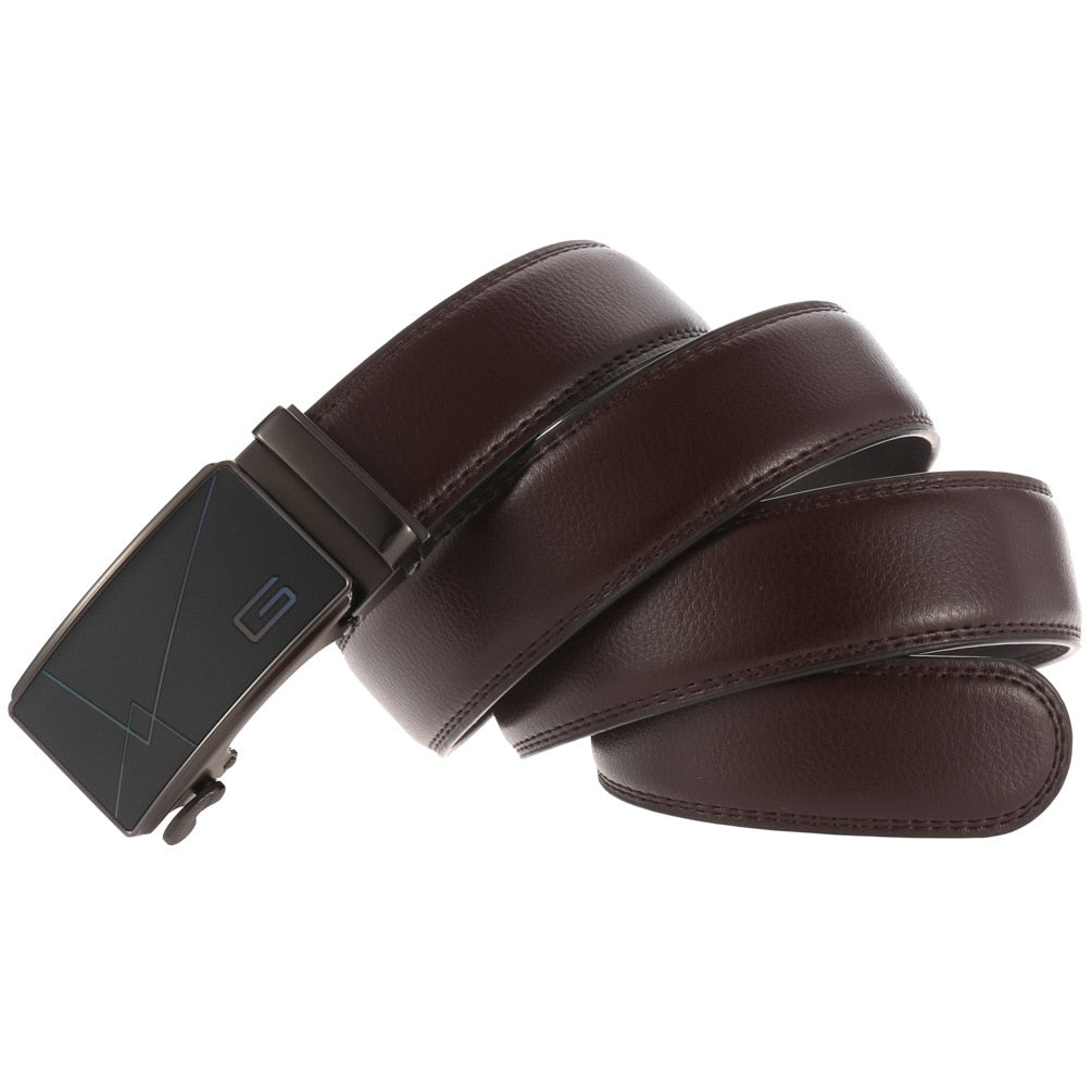 Men's Cowskin Automatic Metal Buckle Luxury Solid Belts