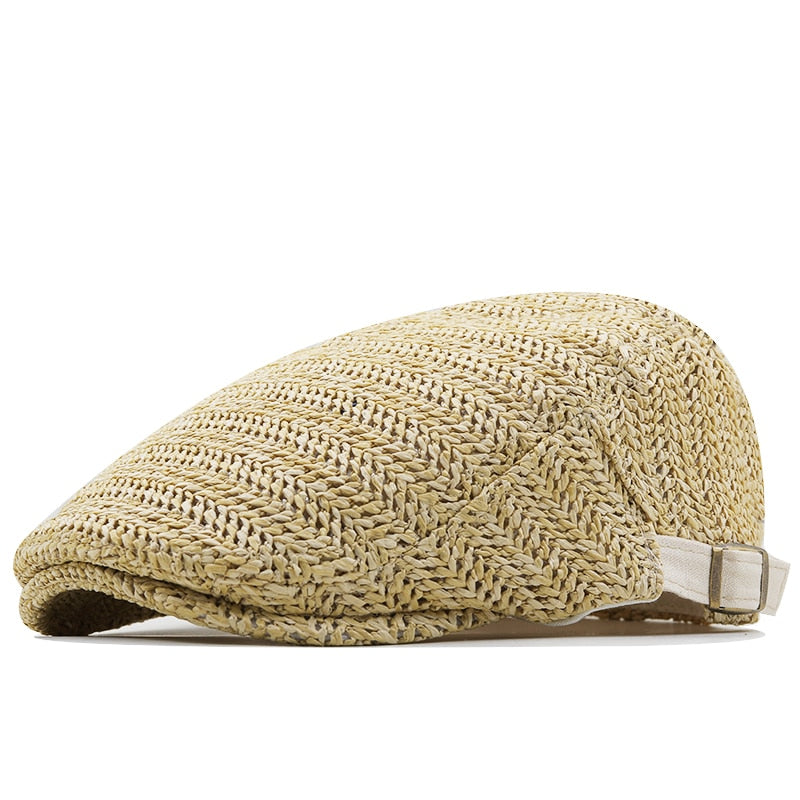 Men's Straw Adjustable Sun Protection Knitted Casual Caps