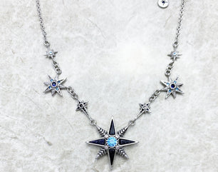 Women's Multi Shade Star Pattern Vintage Style Necklaces