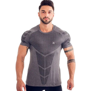 Men's O-Neck Short Sleeves Quick Dry Gym Sports Wear T-Shirt