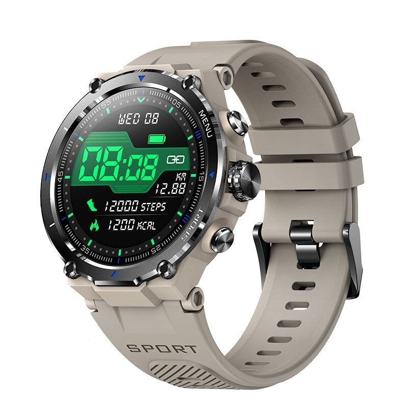 Men's TFT Round Shaped Waterproof HD Screen Trendy Smart Watches