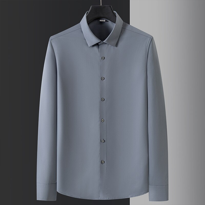 Men's 100% Cotton Full Sleeves Plain Pattern Elegant Formal Shirt