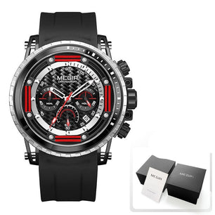 Men's Alloy Buckle Clasp Waterproof Quartz Trendy Round Watches