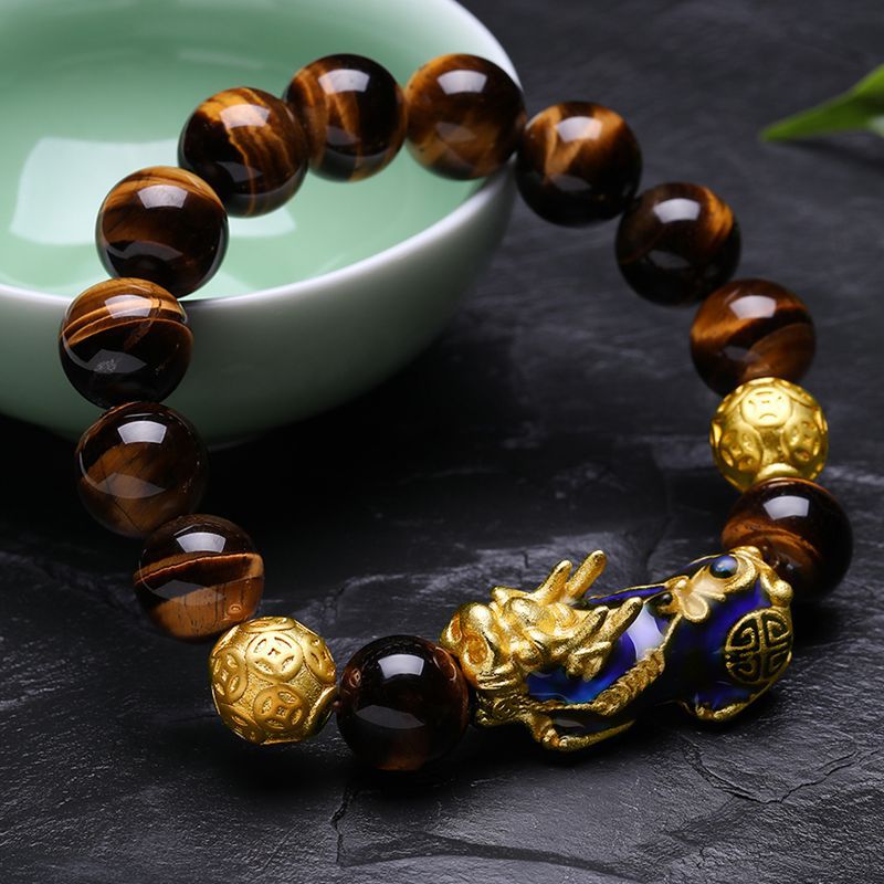 Men's Crystal Animal Pattern Elegant Round Casual Bracelets