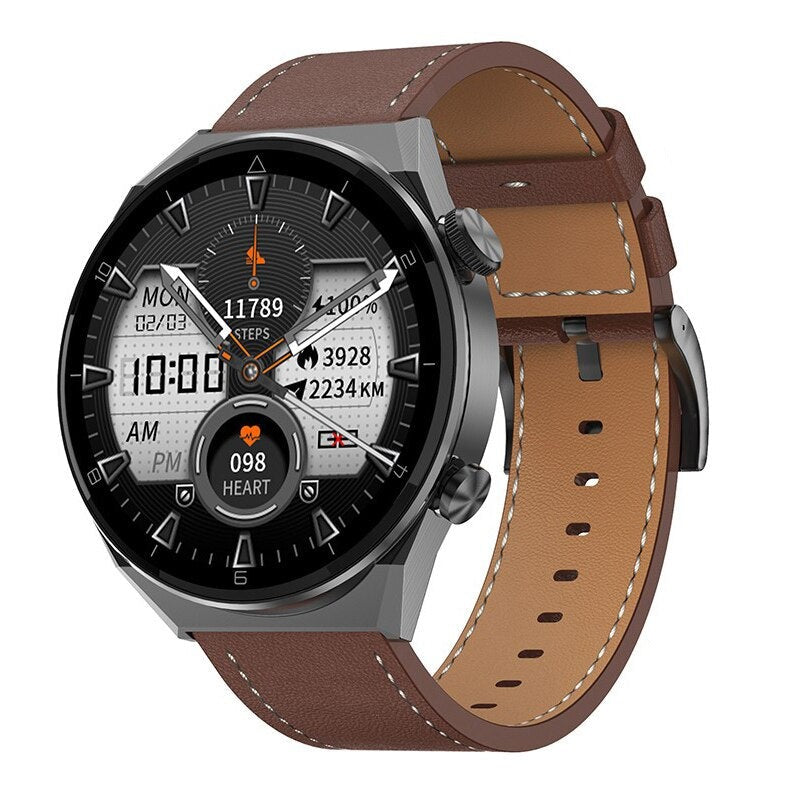 Men's TFT Round Shaped Waterproof HD Screen Trendy Smart Watches