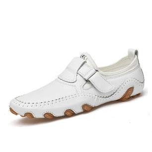 Men's Genuine Leather Round Toe Slip-On Closure Casual Shoes