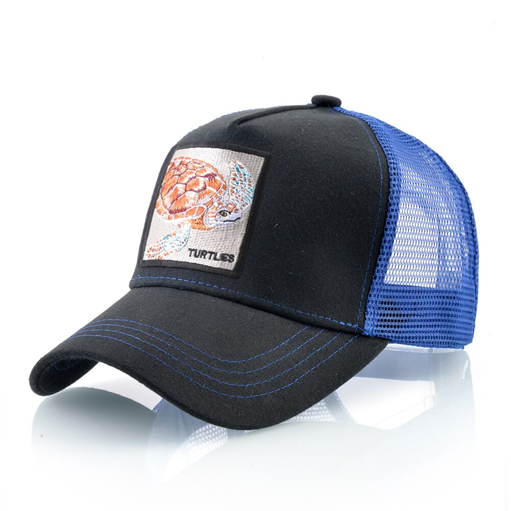 Men's Cotton Back Strap Baseball Animal Pattern Outdoor Mesh Cap