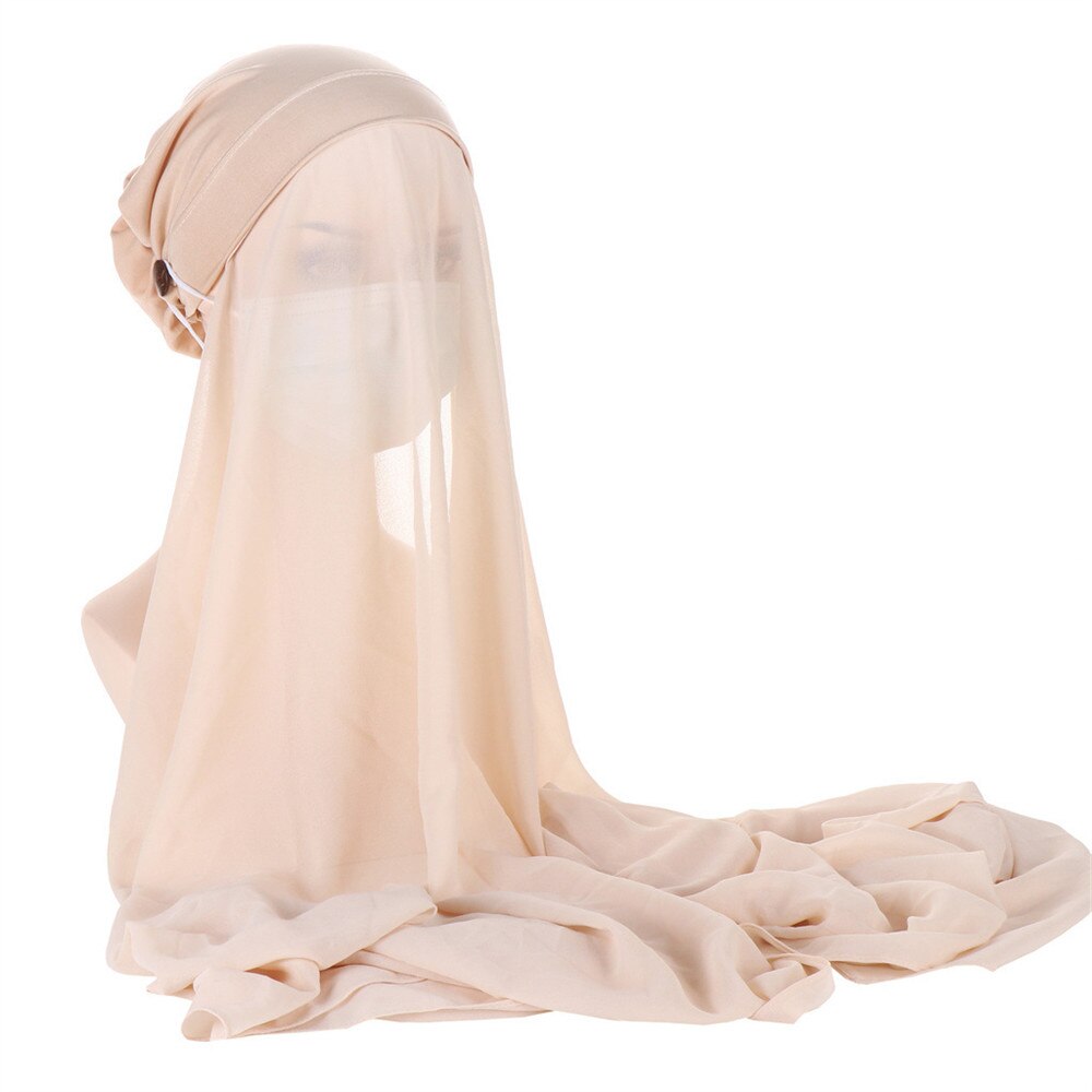 Women's Arabian Polyester Headwear Plain Hijabs