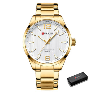 Men's Hardlex Bracelet Clasp Mechanical Round Pattern Watches