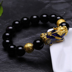 Men's Crystal Animal Pattern Elegant Round Casual Bracelets