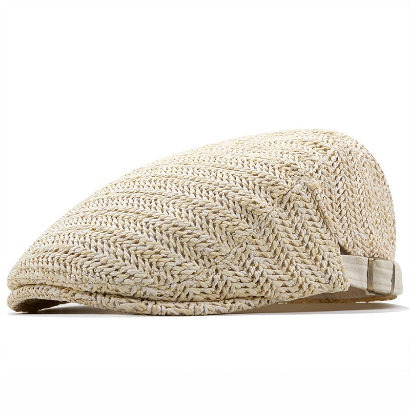 Men's Straw Adjustable Sun Protection Knitted Casual Caps