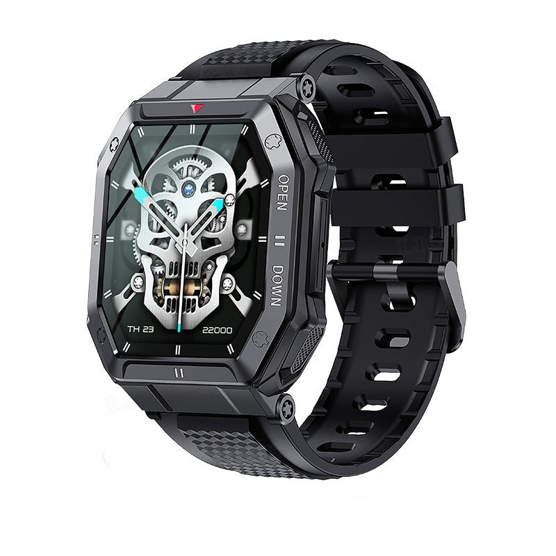 Men's TFT Square Shaped Waterproof HD Screen Trendy Smart Watches