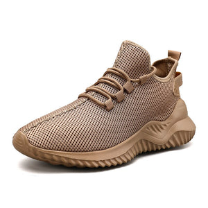 Men's Round Toe Lace Up Breathable Solid Pattern Casual Shoes