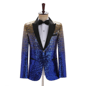 Men's Polyester Full Sleeve Single Button Closure Wedding Blazer