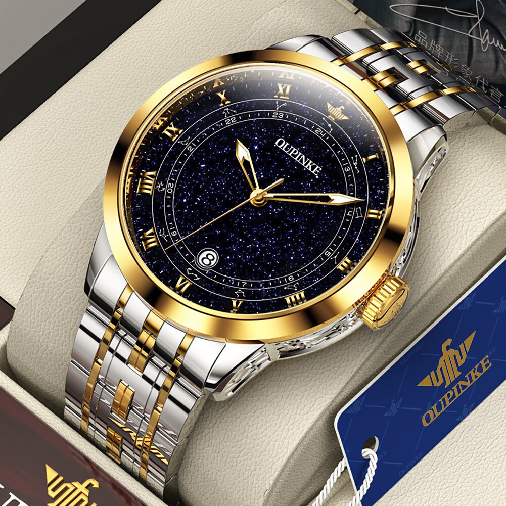 Men's Automatic Stainless Steel Waterproof Luxury Round Watches