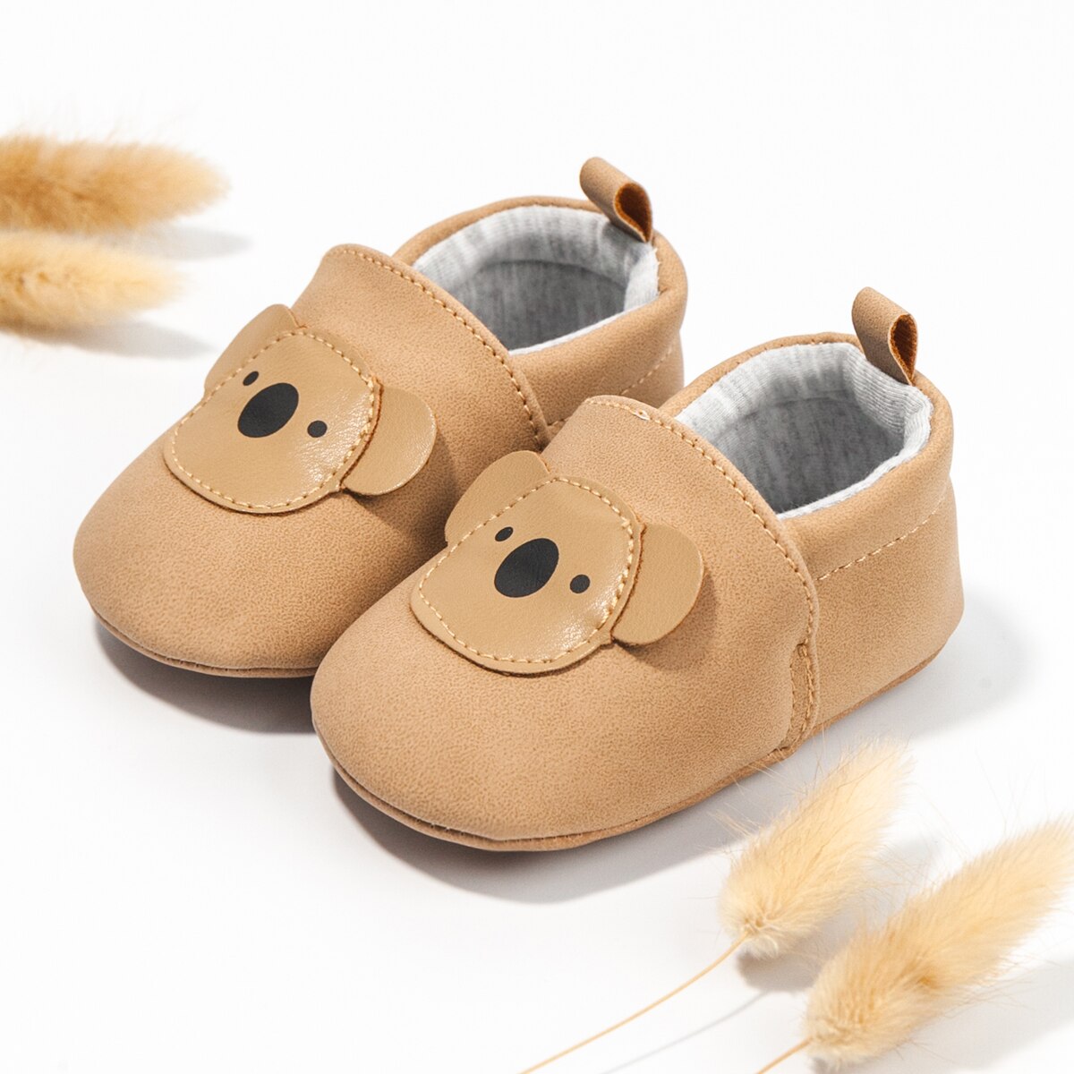 Baby's Round Toe Cotton Elastic Band Closure Anti-Slip Soft Shoes