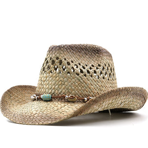 Women's Straw Adjustable Hollow Out Sun Protection Beach Hat