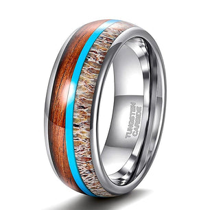 Men's 100% Tungsten Round Pattern Classic Wedding Luxury Rings
